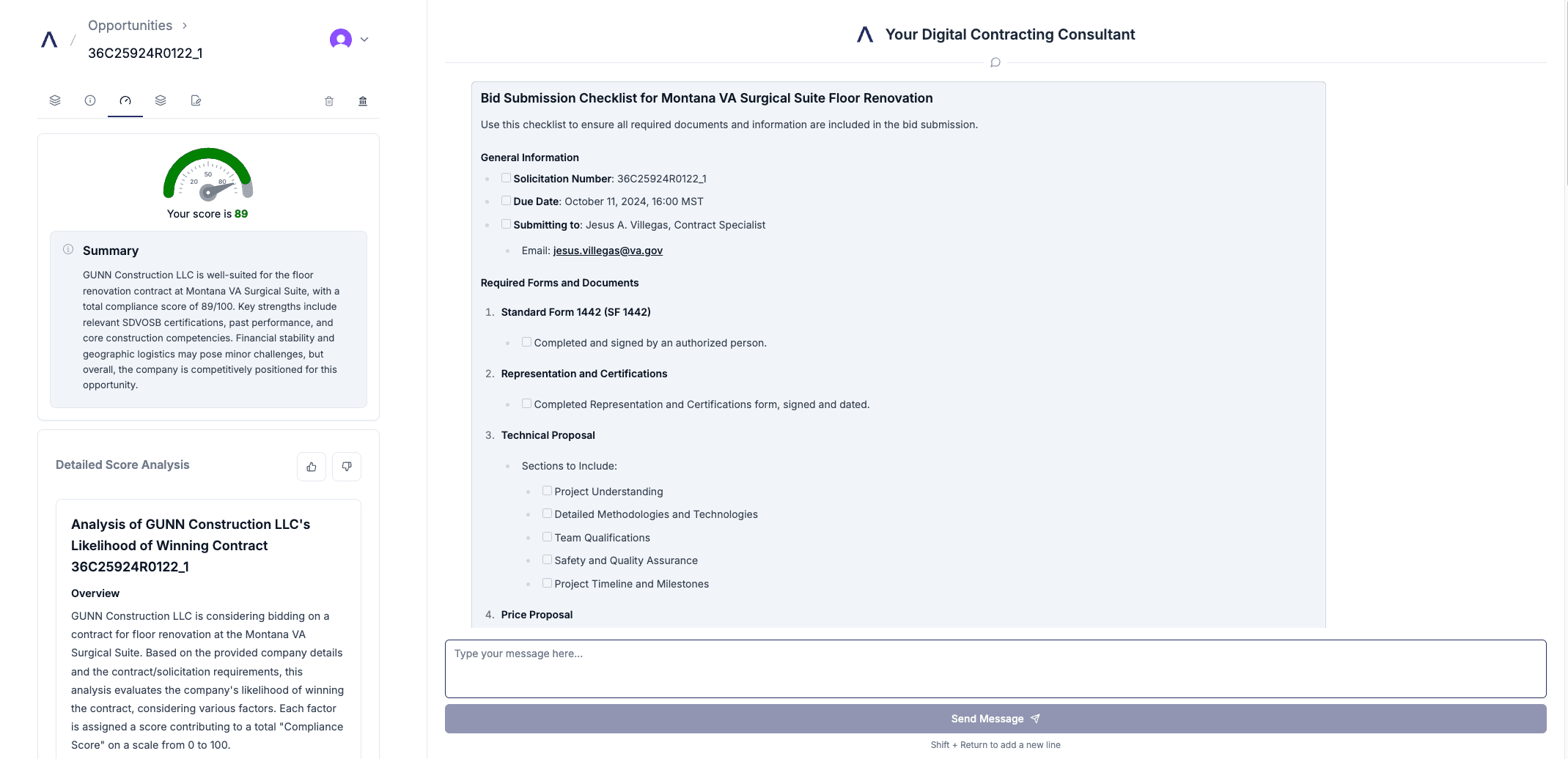 CLEATUS provides a bid submission checklist to ensure accurate and compliant submissions.