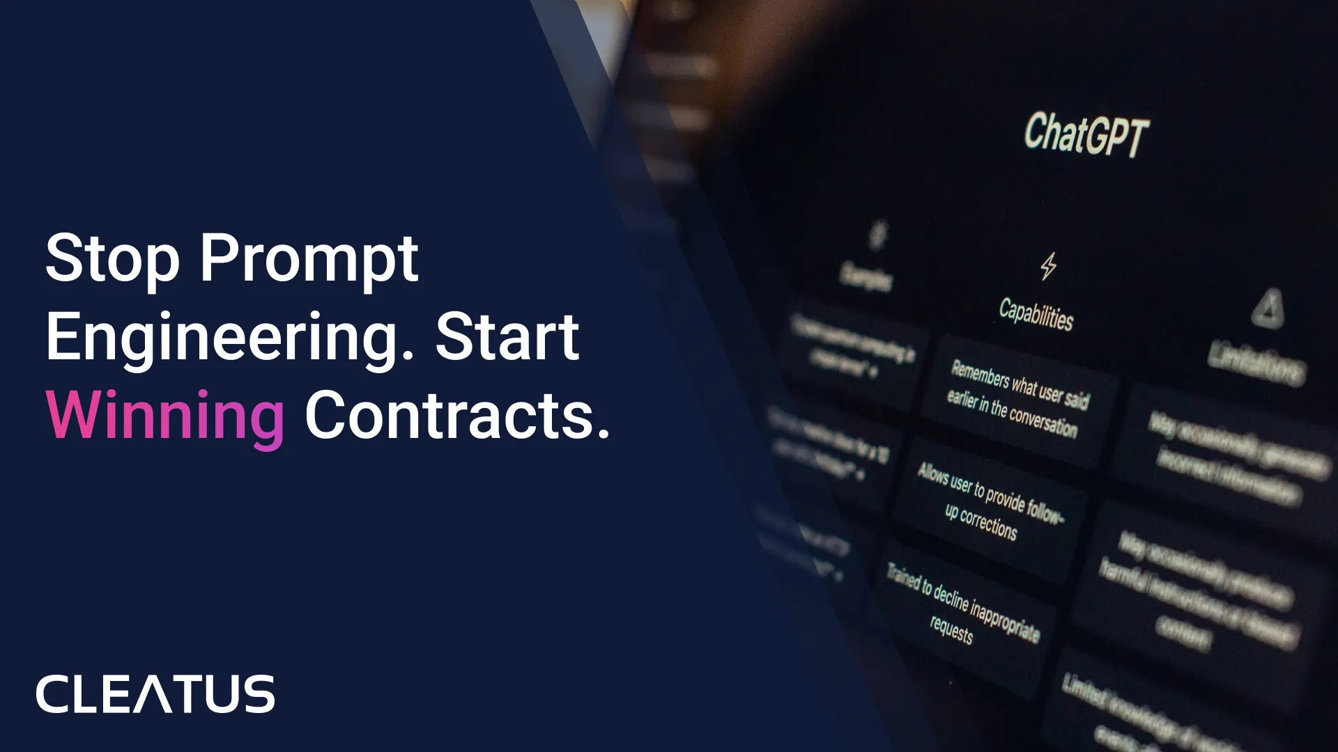 Stop Prompt Engineering. Start Winning Contracts.