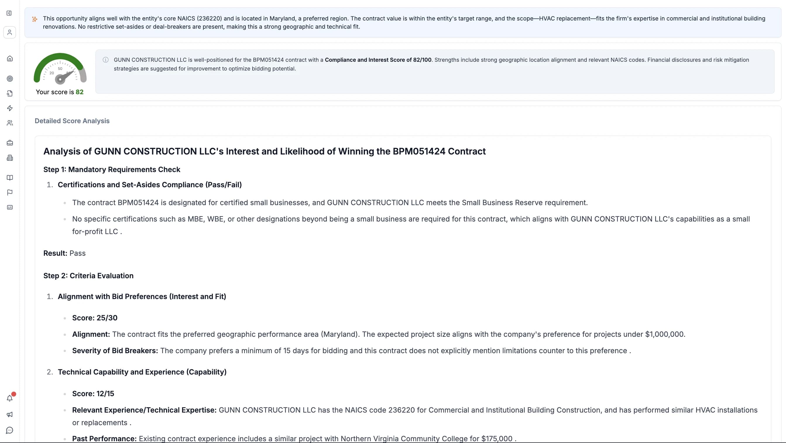 Displaying CLEATUS's compliance analysis of this contract and asking CLEATUS how to improve your compliance.