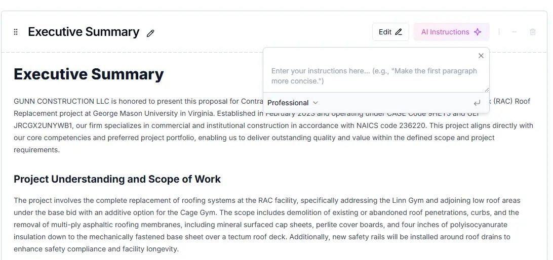 Draft Proposals Using Your Data and Contract Requirements