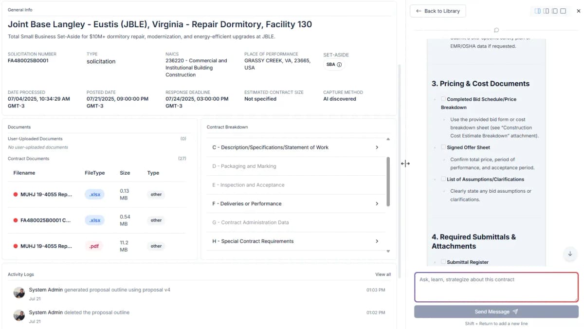 CLEATUS bid submission checklist for compliant proposals