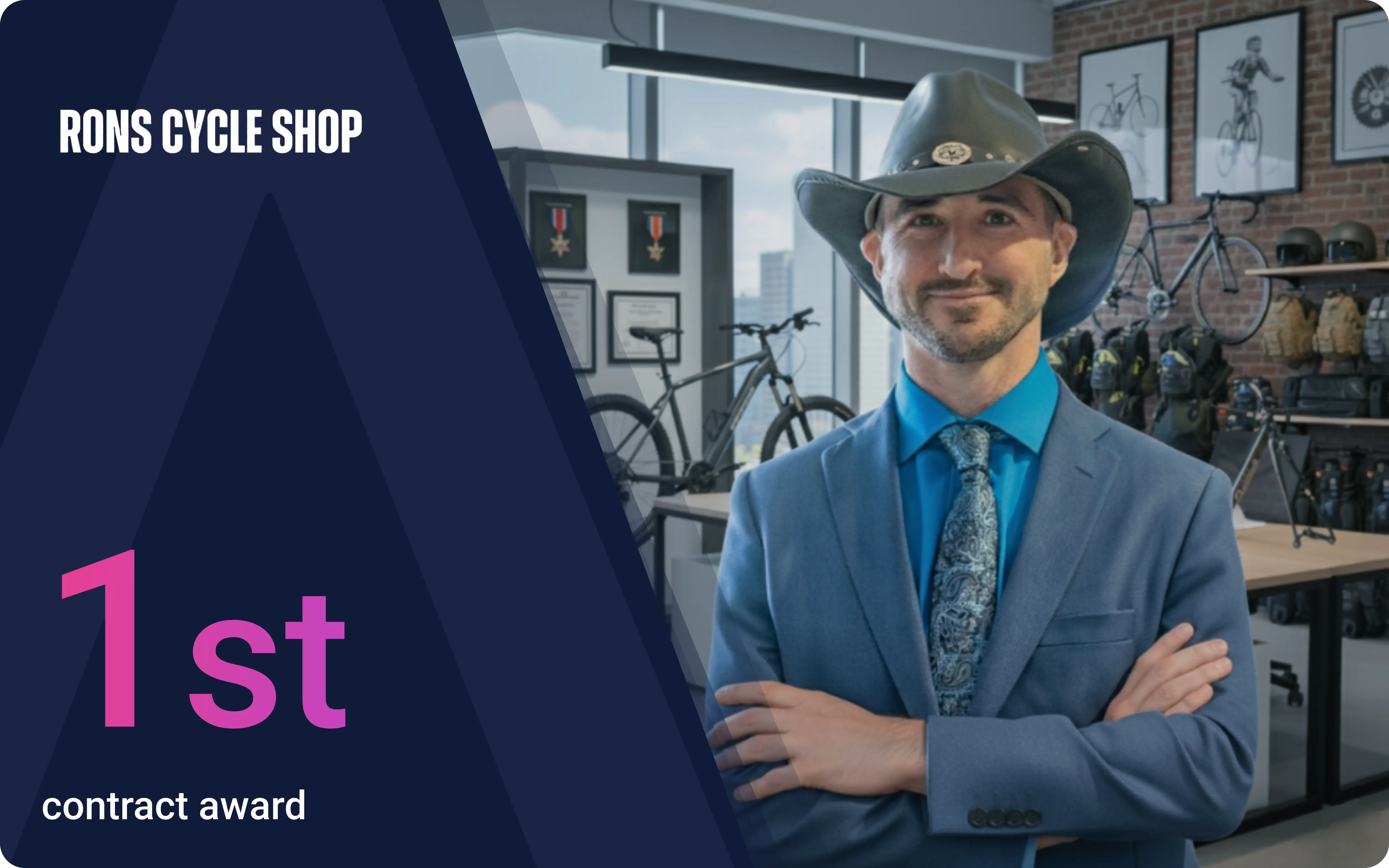 Ron`s Cycle Shop - 1st Contract Award & 90% Win Rate