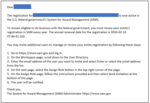 Step 53: Activation Email