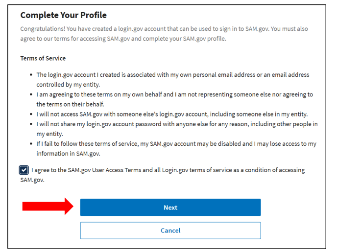 Step 11: Complete Profile