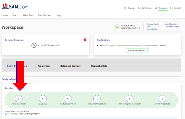 Step 2: Active Registrations