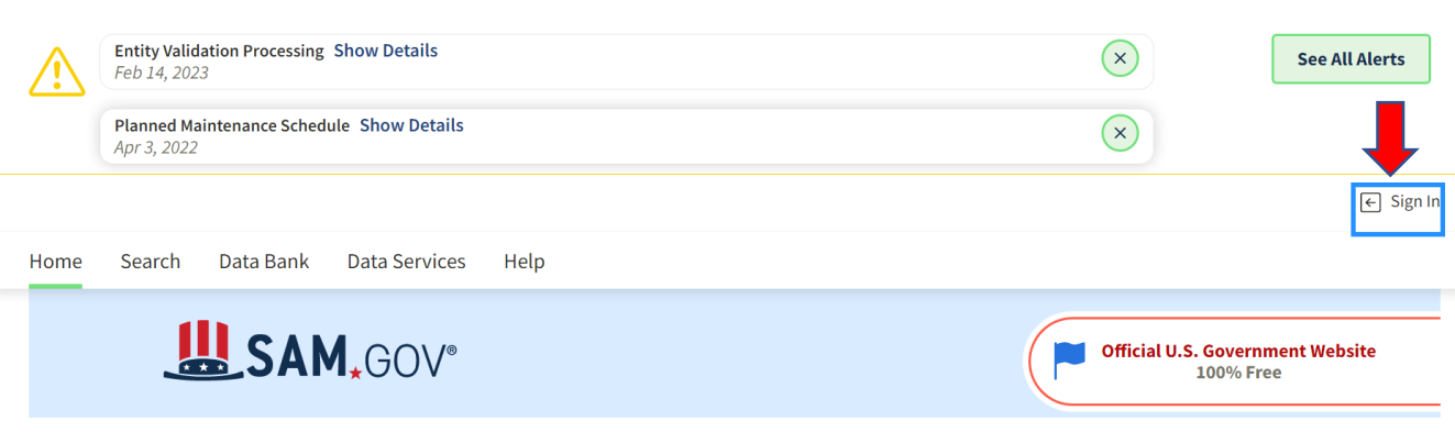 Step 1: Sign In to SAM.gov
